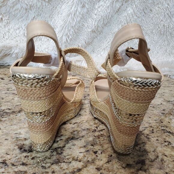Mix No. 6 Grazie Platform Wedge Espadrille Stripe Sandal Size US 8 - Picture 7 of 8